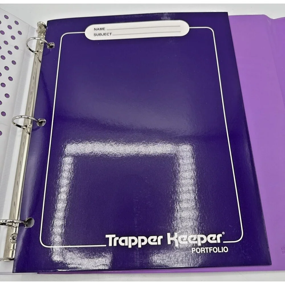 Mead Trapper Keeper Purple Sunset Binder Vintage Inspired 80s 90s Portfolio NEW